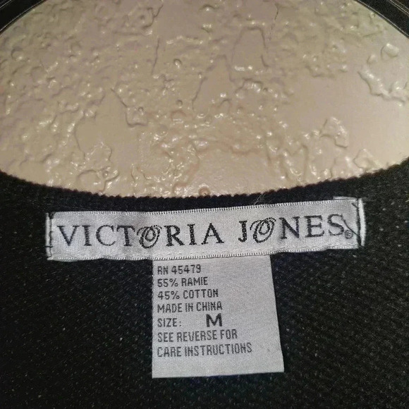 Vintage Victoria Jones Beaded Sweater Vest Women's Sz M Embroidered Flowers - Picture 7 of 7